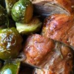 Asian pork tenderloin with brussel sprouts