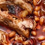 Pulled pork with baked beans