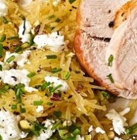 Roast turkey with spaghetti squash