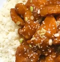 Sweet and sour chicken with cauliflower rice